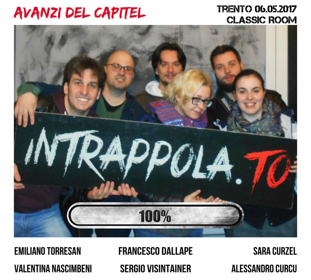 Il gruppo Avanzi del capitel è fuggito dalla nostra escape room Classic Room