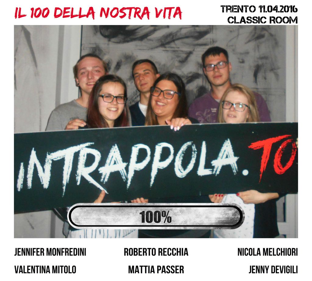Il gruppo  è fuggito dalla nostra escape room Classic Room