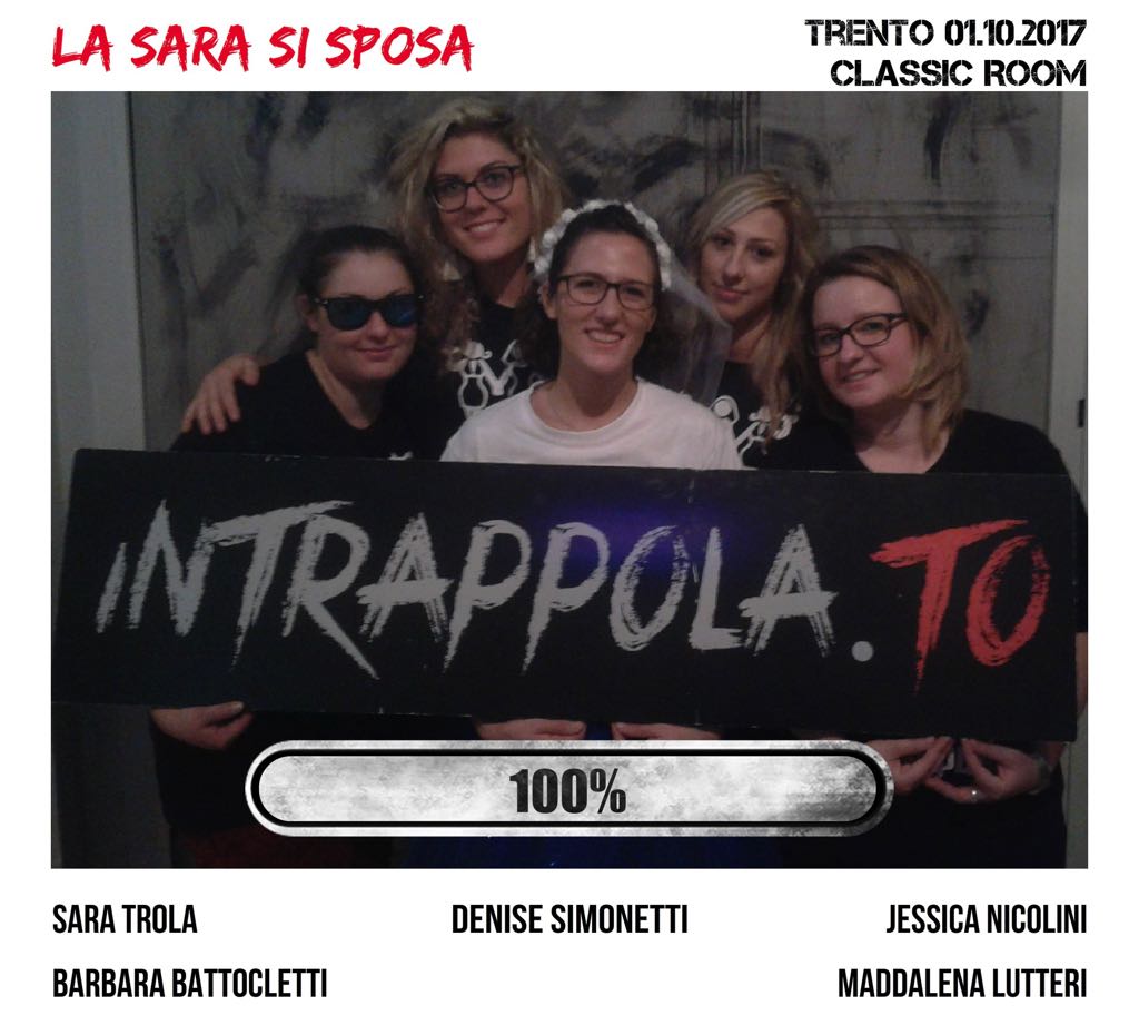 Il gruppo la sara si sposa è fuggito dalla nostra escape room Classic Room