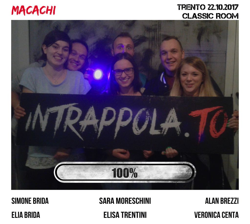 Il gruppo macachi è fuggito dalla nostra escape room Classic Room