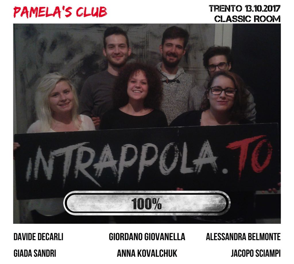 Il gruppo pamela's club è fuggito dalla nostra escape room Classic Room