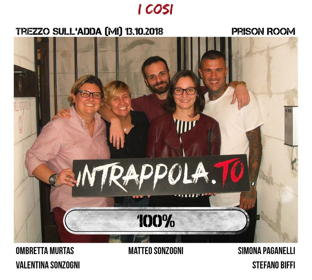 Il gruppo I cosi è fuggito dalla nostra escape room Prison Room
