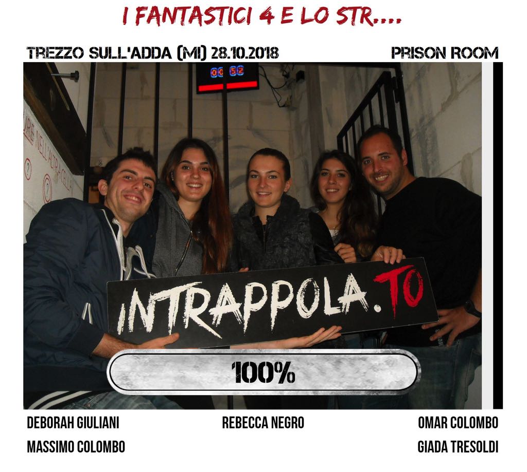 Il gruppo I fantastici 4 e lo str.... è fuggito dalla nostra escape room Prison Room