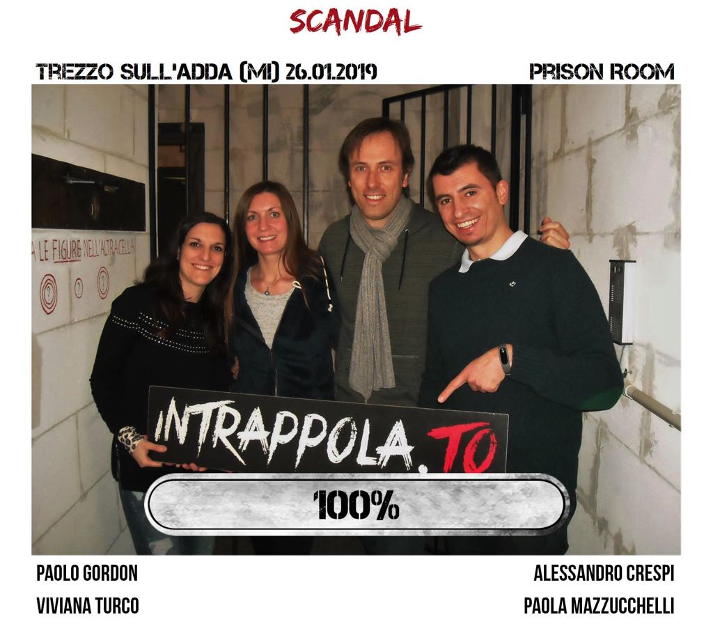 Il gruppo Scandal è fuggito dalla nostra escape room Prison Room