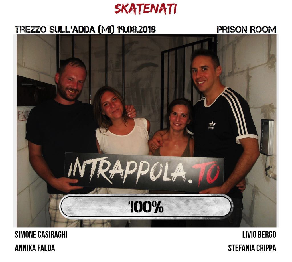 Il gruppo Skatenati è fuggito dalla nostra escape room Prison Room