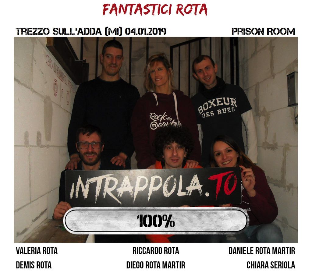 Il gruppo fantastici rota è fuggito dalla nostra escape room Prison Room