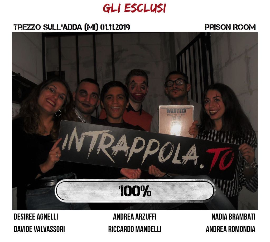 Il gruppo gli esclusi è fuggito dalla nostra escape room Prison Room