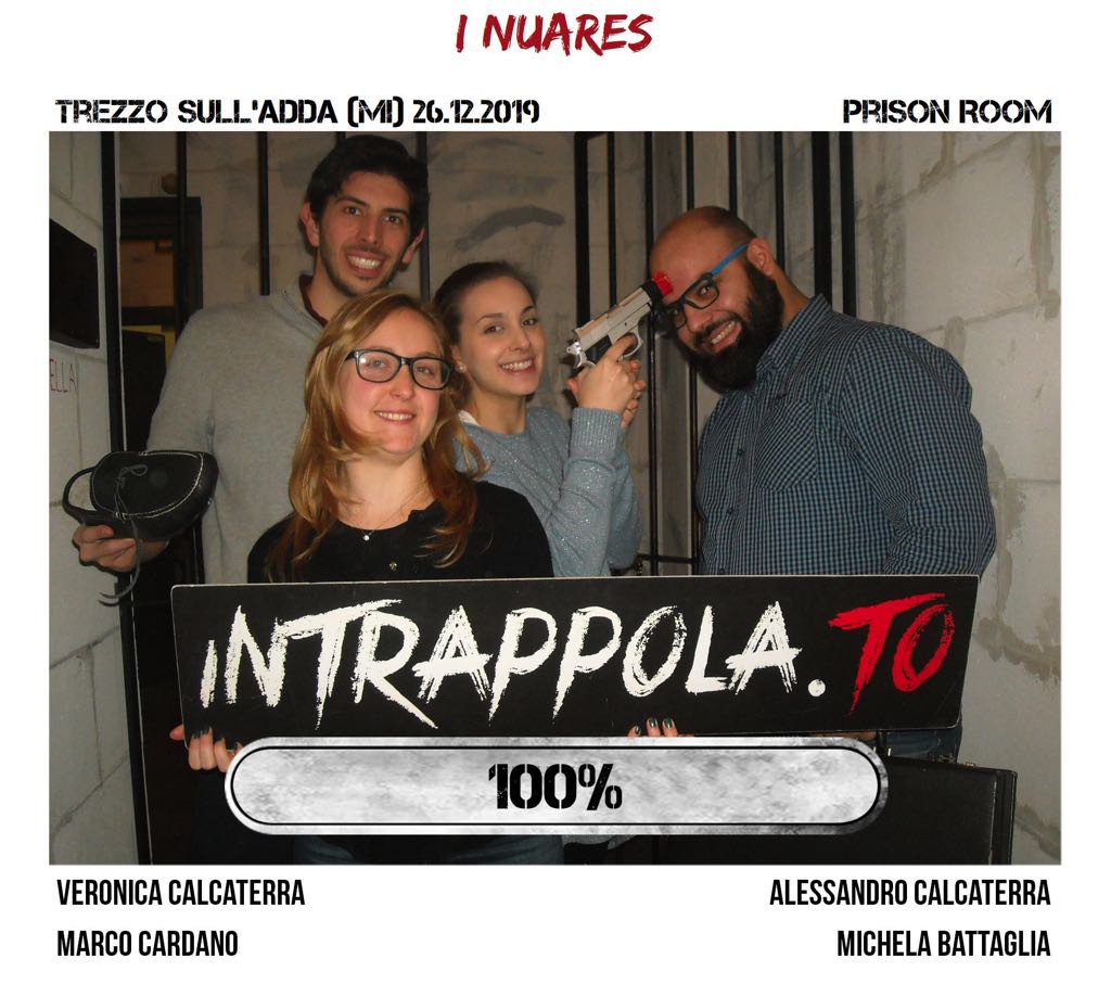 Il gruppo i nuares è fuggito dalla nostra escape room Prison Room