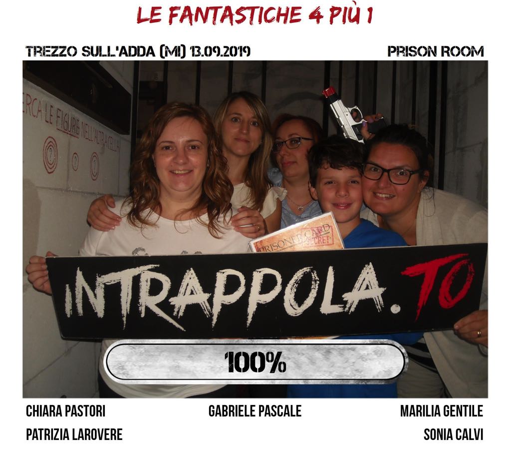 Il gruppo le fantastiche 4 piÃ¹ 1 è fuggito dalla nostra escape room Prison Room