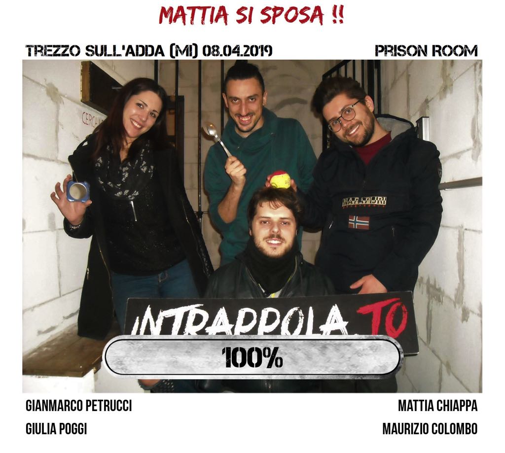 Il gruppo mattia si sposa !! è fuggito dalla nostra escape room Prison Room