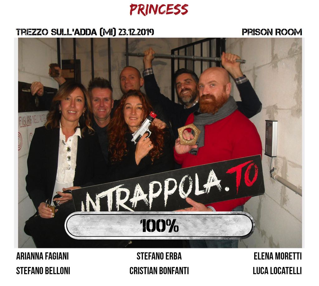 Il gruppo princess è fuggito dalla nostra escape room Prison Room
