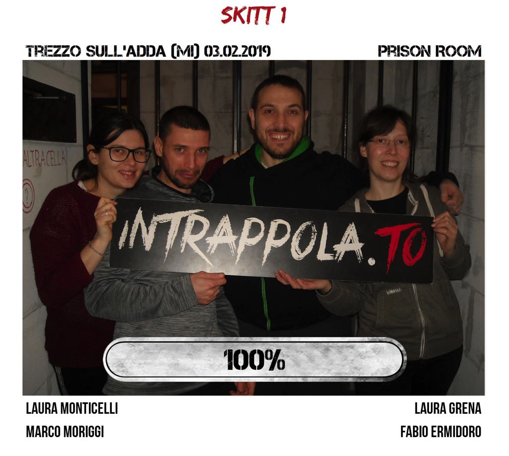 Il gruppo skitt 1 è fuggito dalla nostra escape room Prison Room