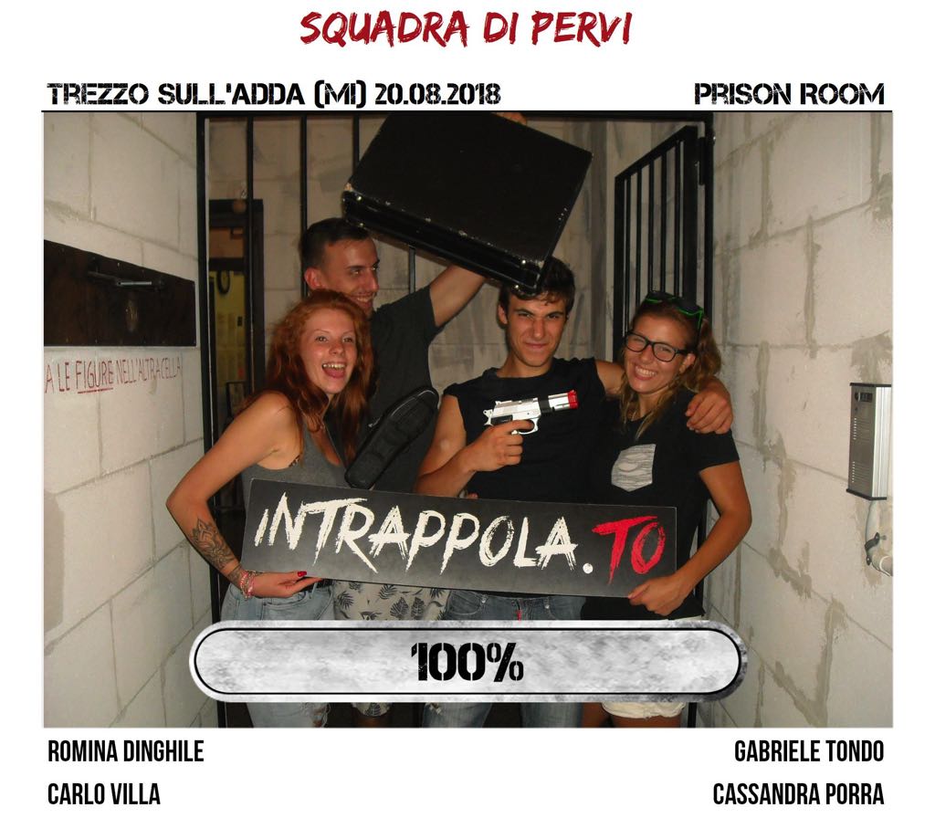 Il gruppo squadra di pervi è fuggito dalla nostra escape room Prison Room