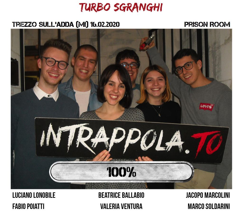 Il gruppo turbo sgranghi è fuggito dalla nostra escape room Prison Room