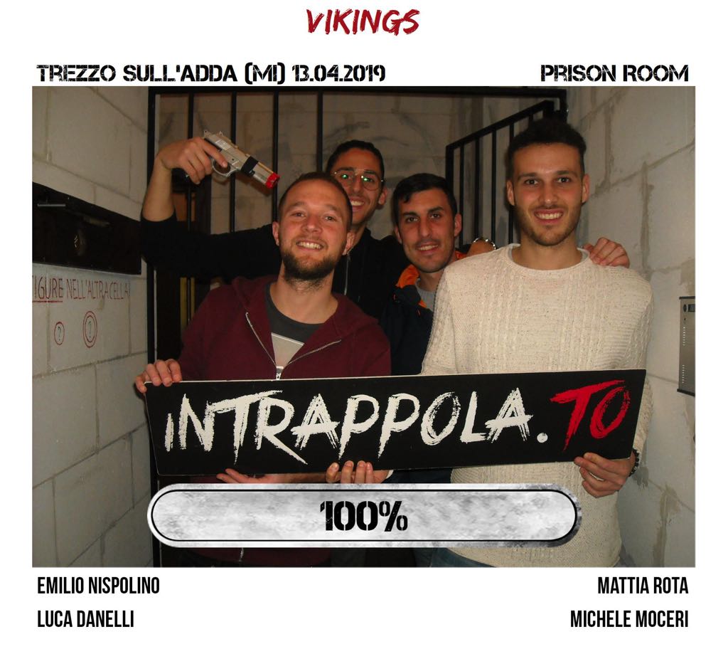 Il gruppo vikings è fuggito dalla nostra escape room Prison Room