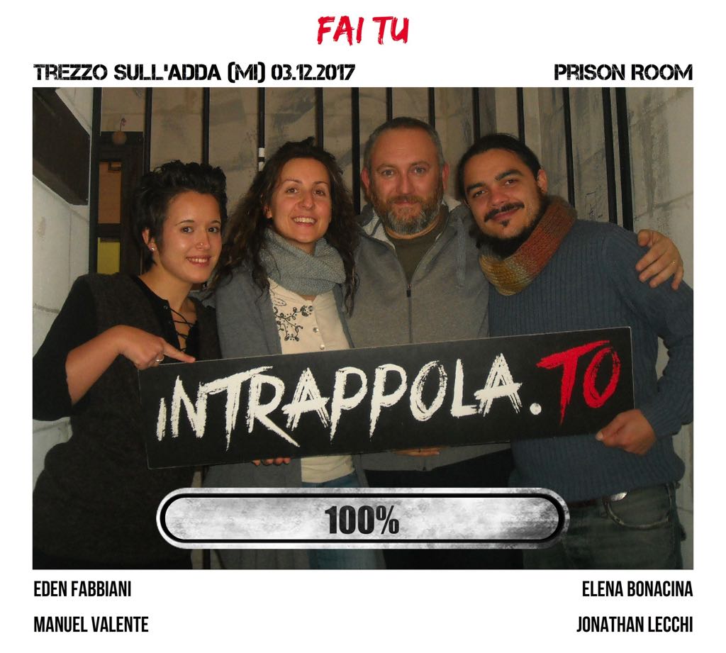 Il gruppo Fai tu è fuggito dalla nostra escape room Prison Room