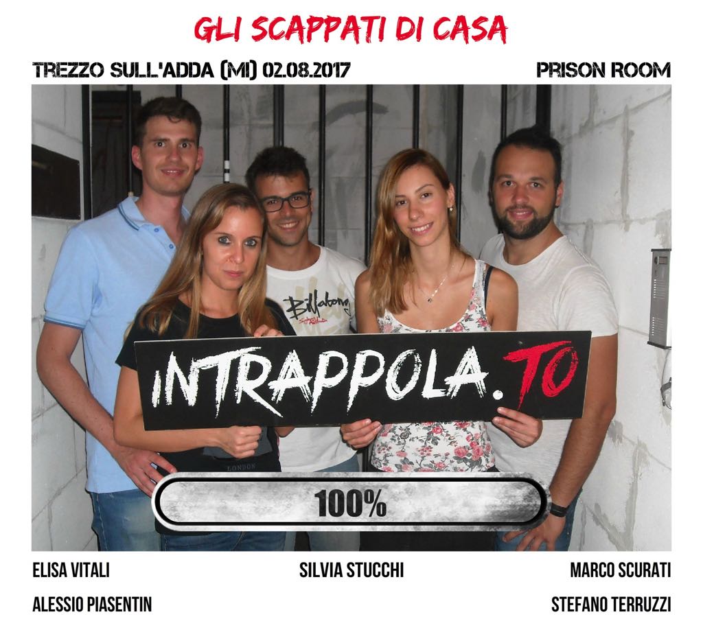 Il gruppo Gli Scappati di Casa è fuggito dalla nostra escape room Prison Room