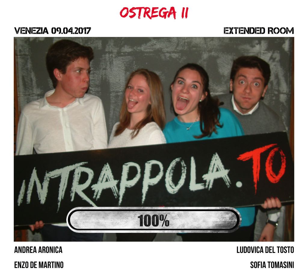 Il gruppo Ostrega II è fuggito dalla nostra escape room Extended Room