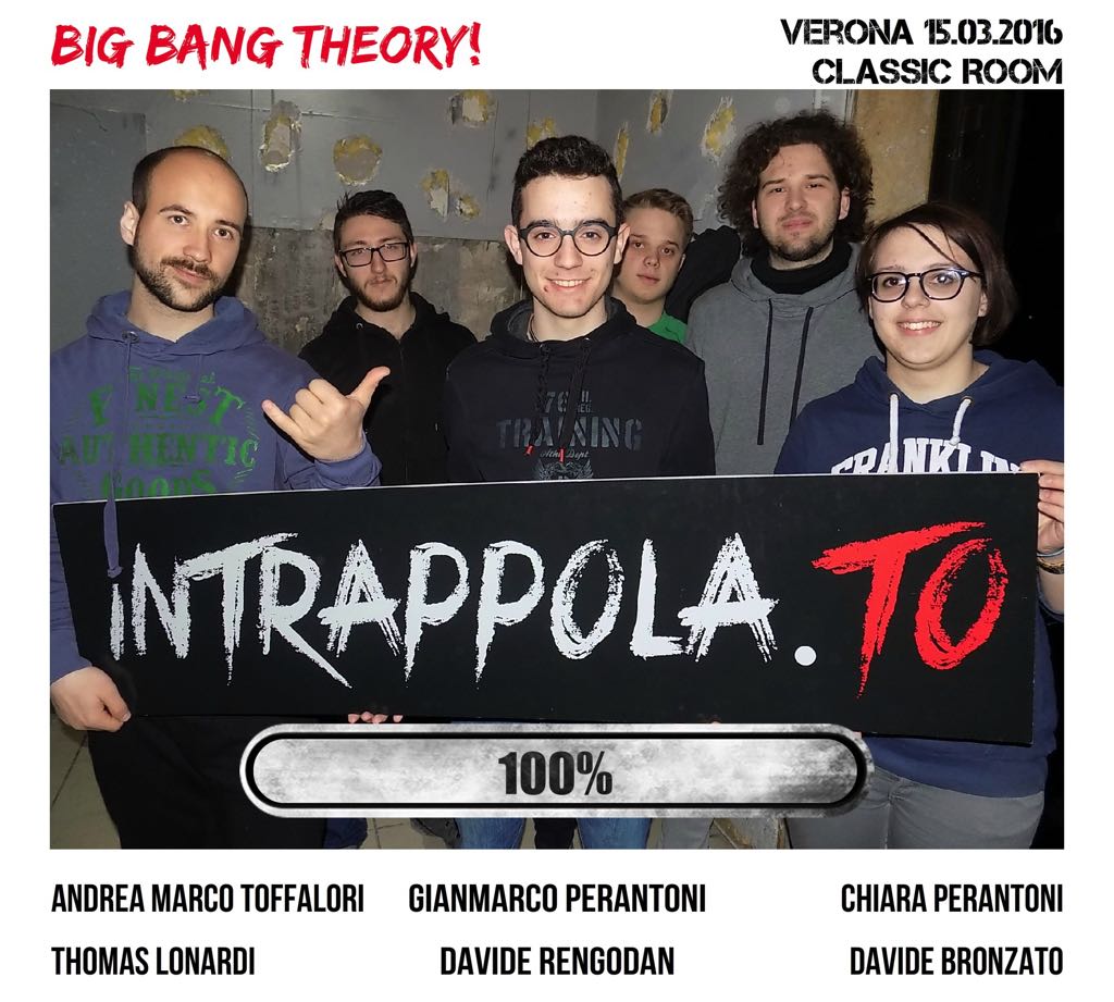 Il gruppo Big Bang Theory! è fuggito dalla nostra escape room Classic Room