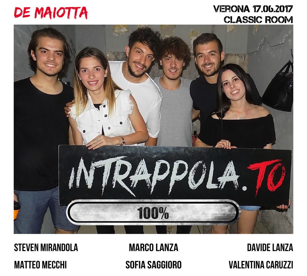 Il gruppo De Maiotta è fuggito dalla nostra escape room Classic Room