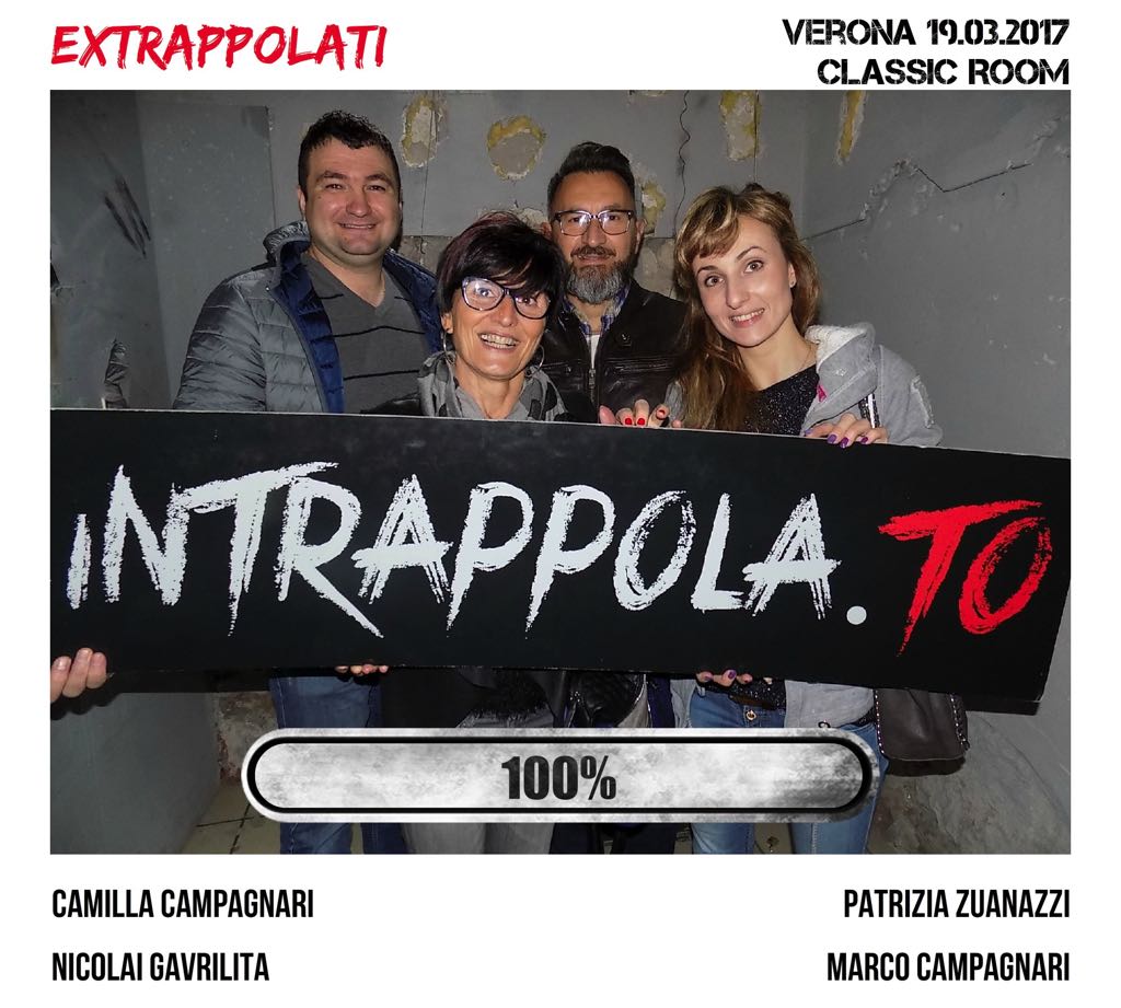Il gruppo ExtraPPolati è fuggito dalla nostra escape room Classic Room