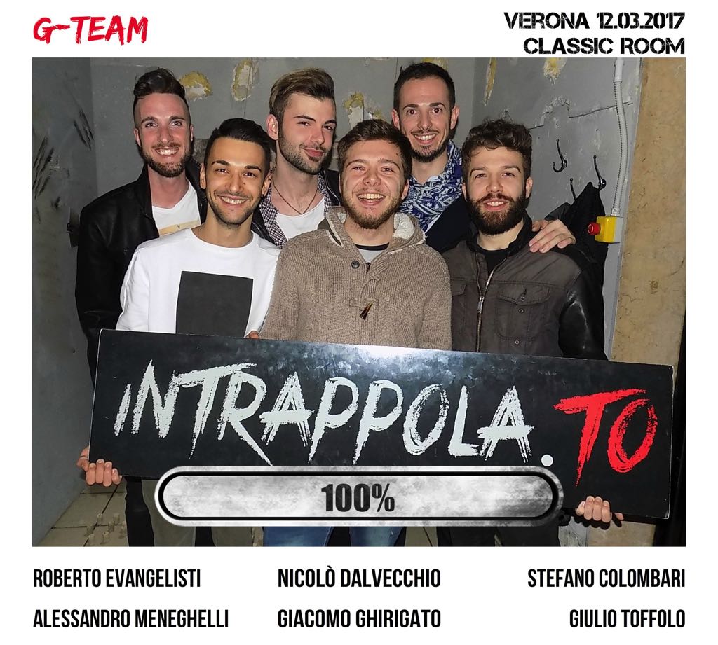 Il gruppo G-Team è fuggito dalla nostra escape room Classic Room