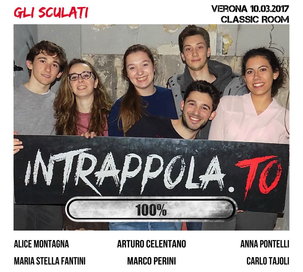 Il gruppo Gli sculati è fuggito dalla nostra escape room Classic Room