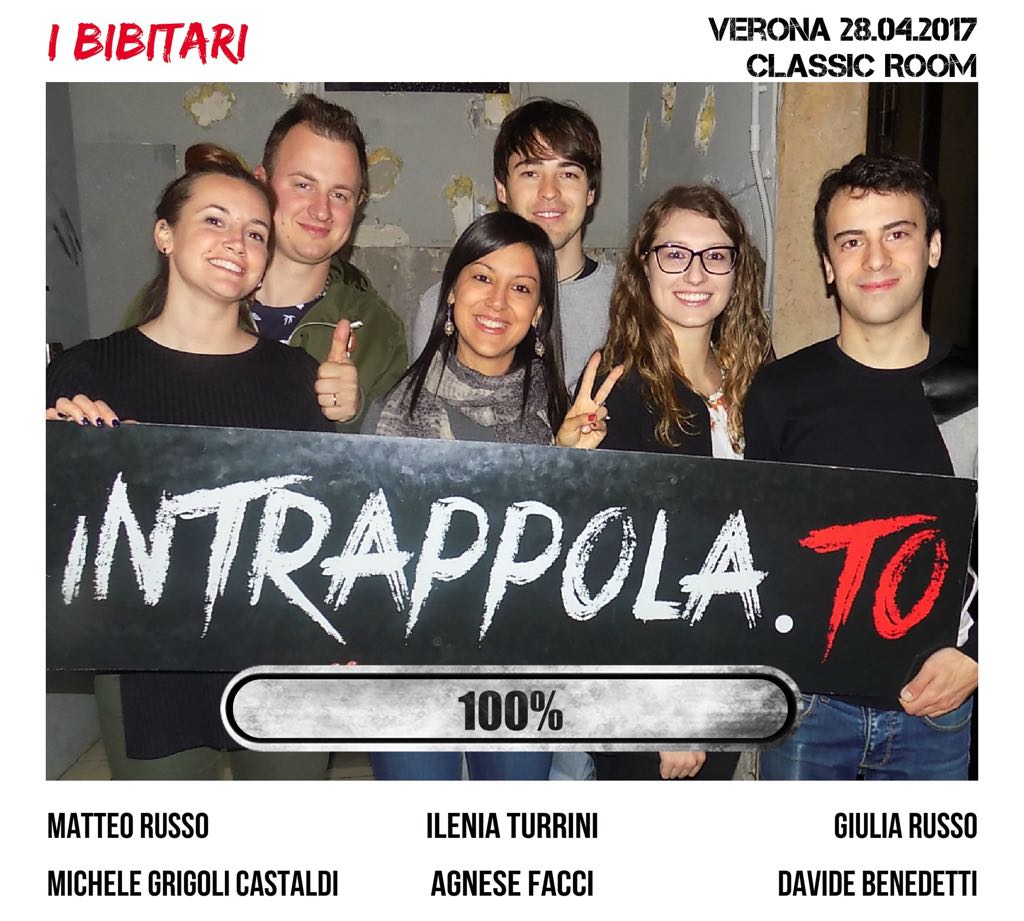 Il gruppo I bibitari è fuggito dalla nostra escape room Classic Room