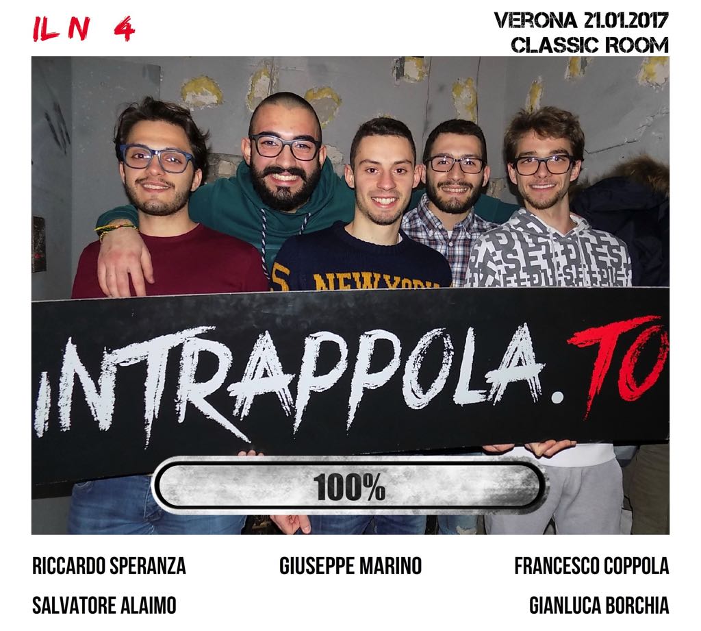 Il gruppo Il N° 4 è fuggito dalla nostra escape room Classic Room