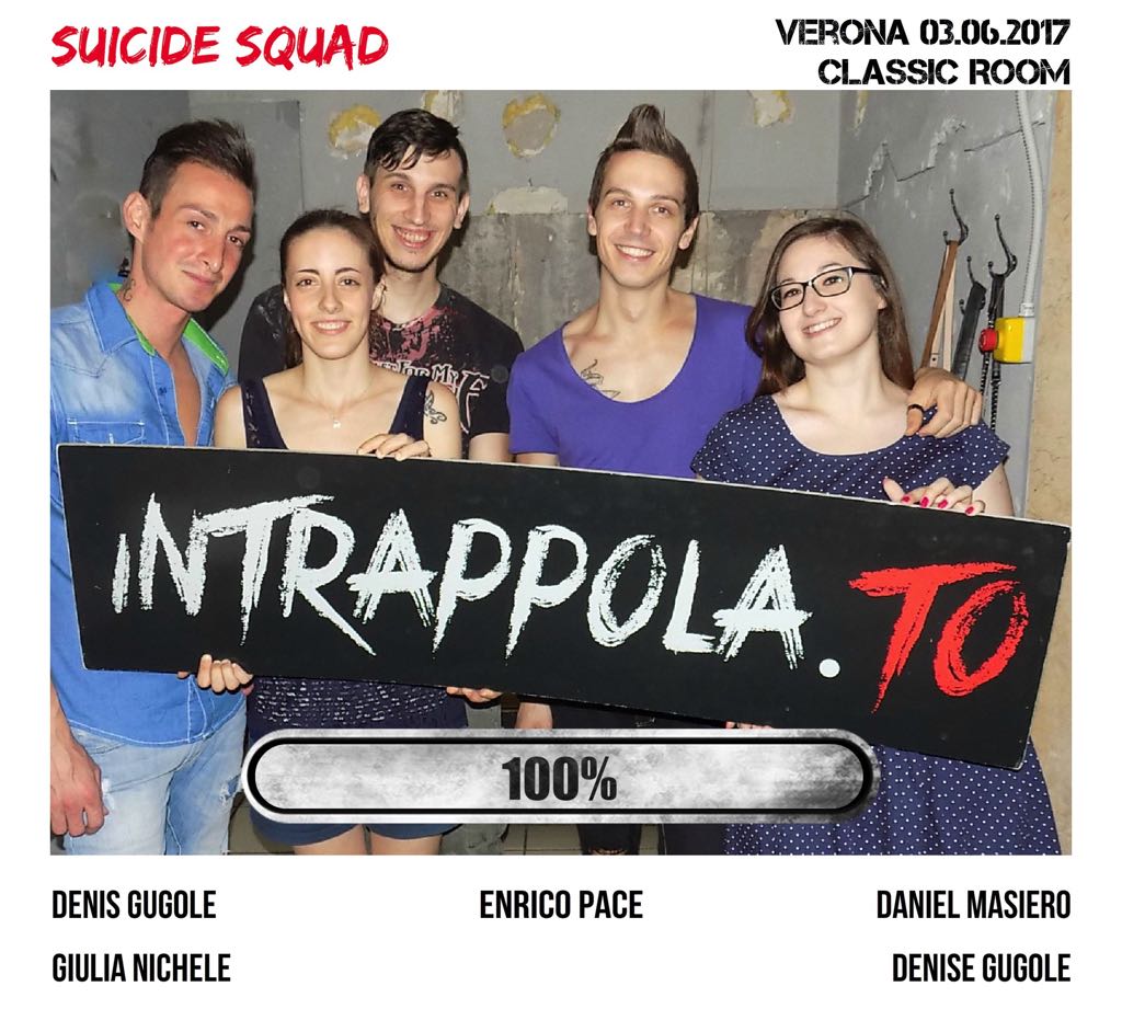 Il gruppo Suicide squad è fuggito dalla nostra escape room Classic Room