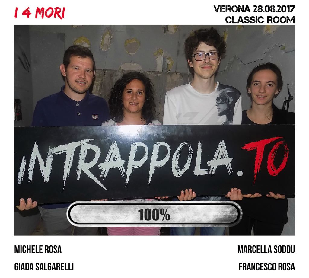 Il gruppo i 4 mori è fuggito dalla nostra escape room Classic Room