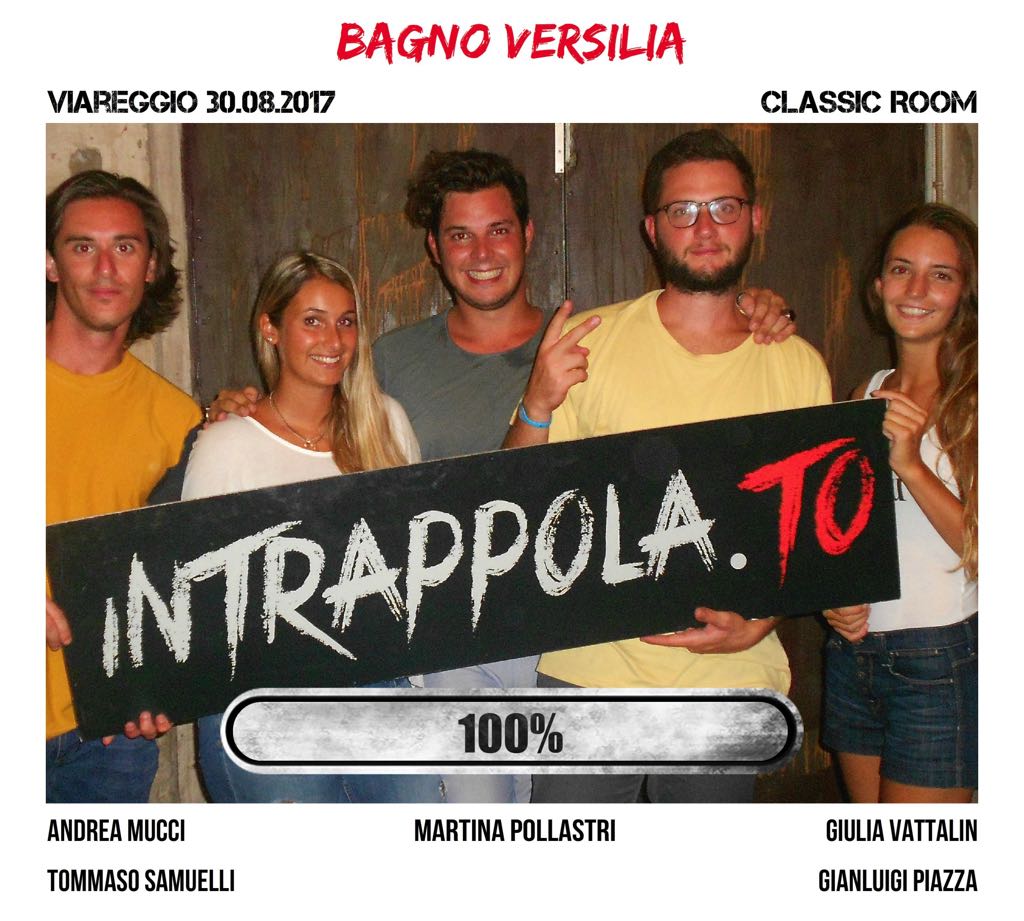 Il gruppo Bagno versilia è fuggito dalla nostra escape room Classic Room