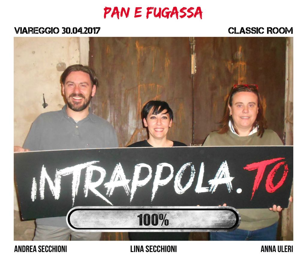 Il gruppo Pan e Fugassa è fuggito dalla nostra escape room Classic Room