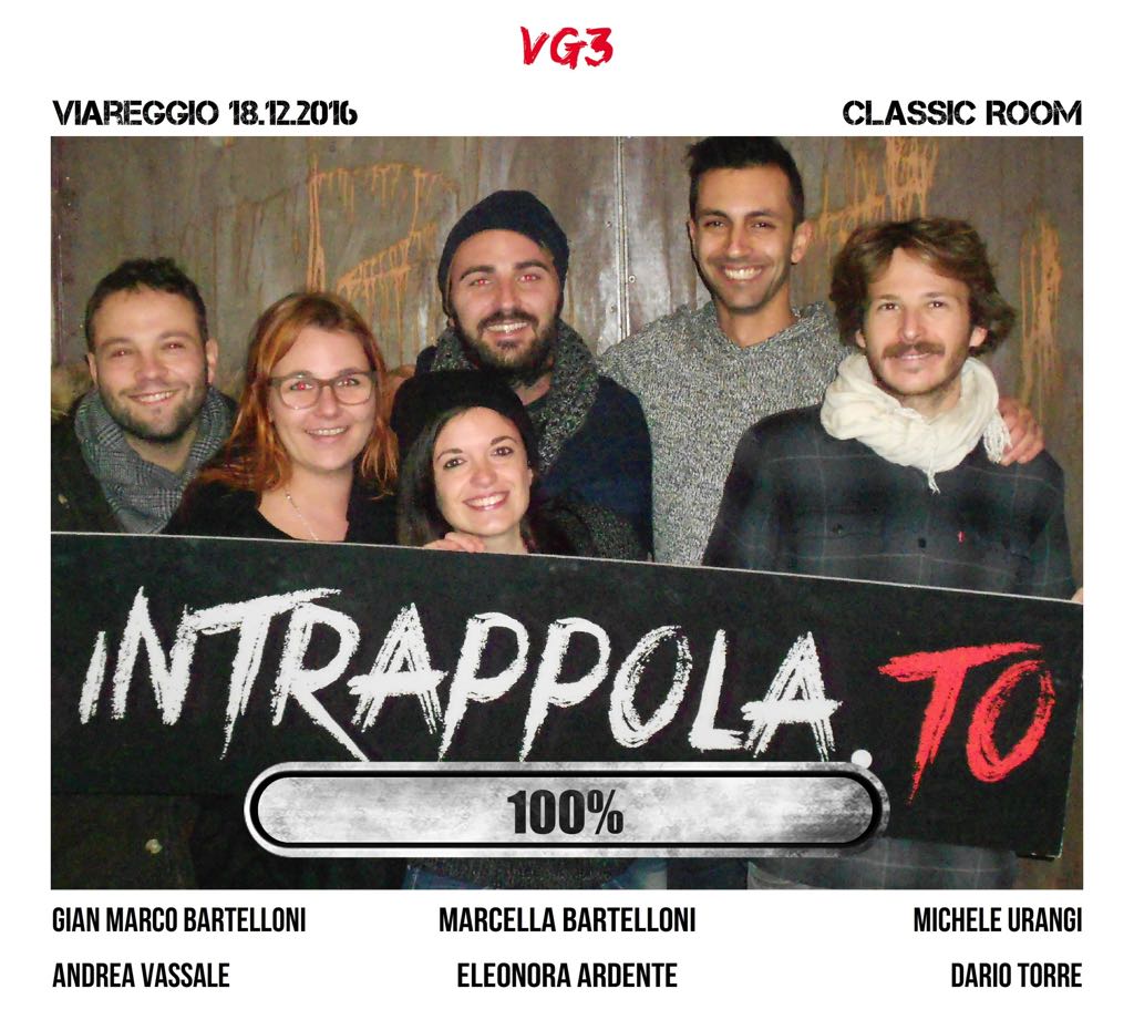 Il gruppo VG3 è fuggito dalla nostra escape room Classic Room