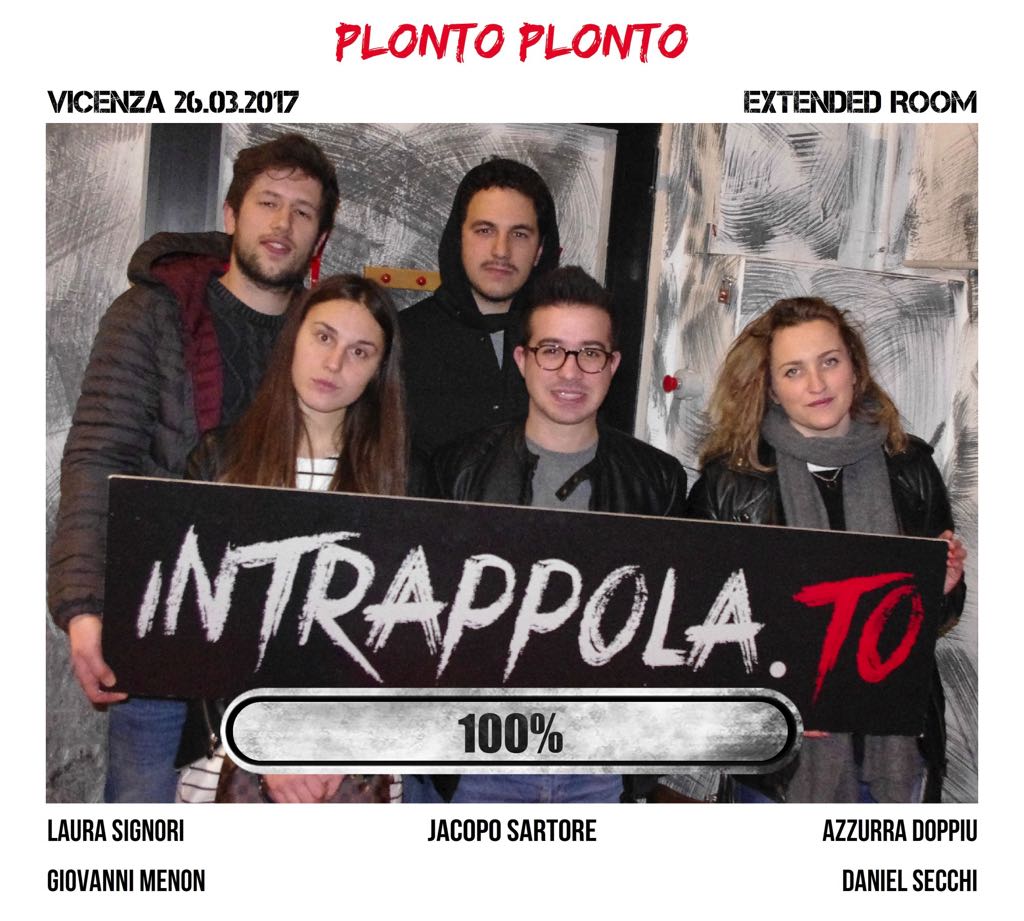 Il gruppo plonto plonto è fuggito dalla nostra escape room Extended Room