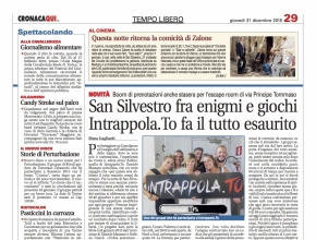 CronacaQui - San Silvestro fra enigmi e giochi: Intrappola.to fa il tutto esaurito