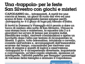 La Nazione - Viareggio: Una "trappola" per le feste, San Silvestro tra giochi e misteri