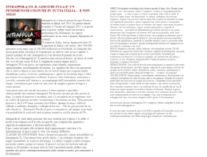 TrapaniOK - Intrappola.to: il gioco di fuga è un fenomeno di costume in tutta Italia... e non solo!