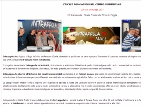 Il Mattino di Foggia - L’escape room arriva nel centro commerciale