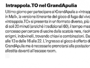 La Gazzetta del Mezzogiorno - Intrappola.to nel centro commerciale GrandApulia